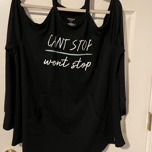 Torrid cold shoulder workout shirt